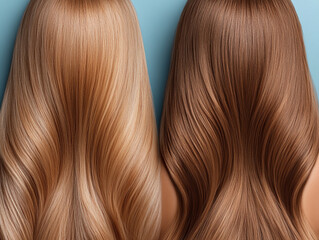 Fototapeta premium Stunning comparison of two beautiful hair colors