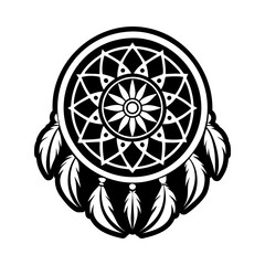 Fototapeta premium Dreamcatcher symbol icon in solid style