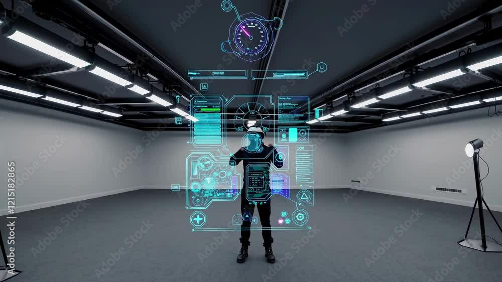 Aufkleber Virtual reality technology showcases innovative applications in modern spaces and interactive experiences