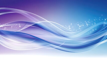 Fototapeta premium Abstract blue purple waves, sparkle background, digital art, website banner