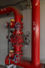 Room Fire suppression system installation with a alarm check valve. Fire suppression system and...