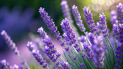 Lavender flowers, where the rich purple blooms
