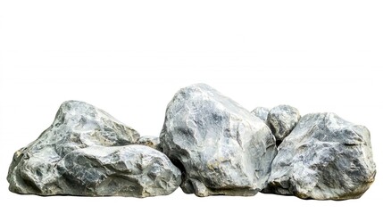 Fototapeta premium Large Grey Rocks Forming Natural Landscape Elements for Background