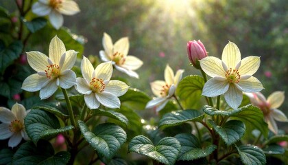 Fototapeta premium Morning Dew in Lush Garden