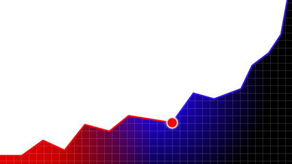 Fototapeta premium blue Graph Moving Up Chart Stock Market Transparent