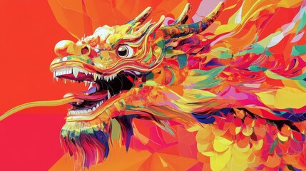 Fototapeta premium chinese dragon statue