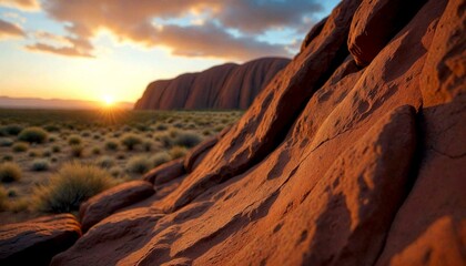 Dawn Uluru Close-Up