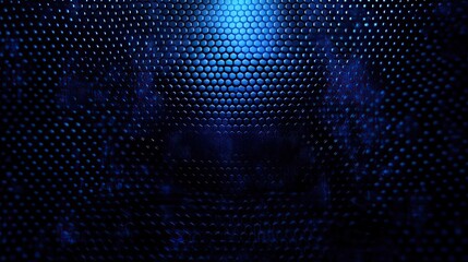 Blue perforated metal backdrop, smoky, spotlight, stage design