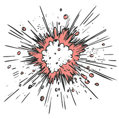 Hand-drawn confetti explosion icon