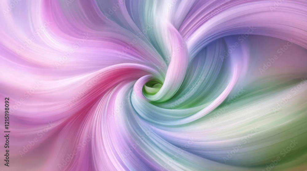 Poster swirling colored lines create a vortex like pattern.