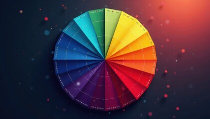 Fototapeta premium High-resolution image of a true color wheel with precise gradations , palette, tone