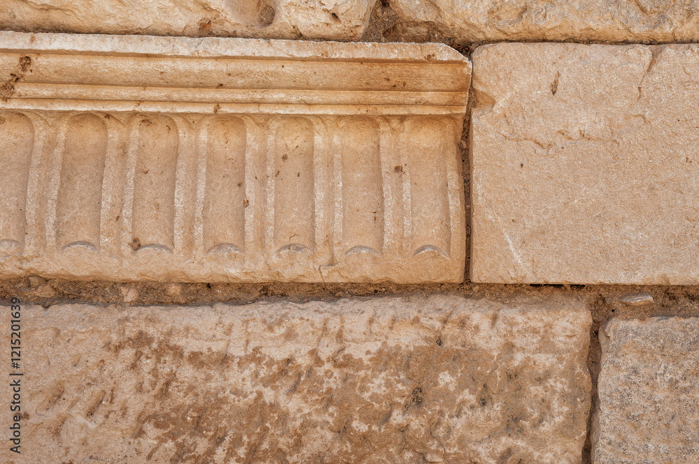 Wall mural Ancient wall texture background with old bricks