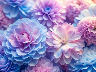 Obraz premium Pastel Blossom Panorama: Silky Petals Close-Up Background Banner