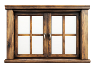 Isolated Wooden Window