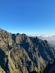 mountain landscape with clouds