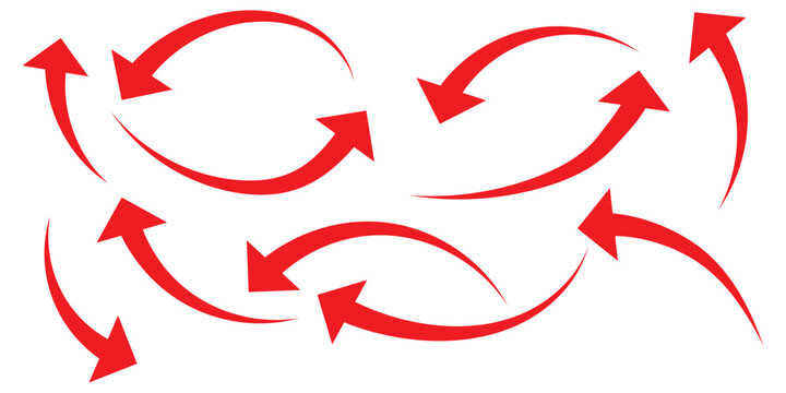 set of curved arrows icon