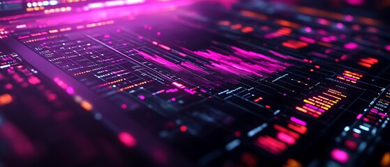 Abstract digital data streams and glowing lines.