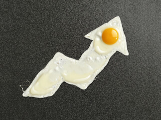 Rising Egg Prices and the higher price of eggs as a cost of living concept  during inflation or...
