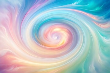 Fototapeta premium Pastel Tornado Swirl Watercolor Background - Minimalist Abstract Art