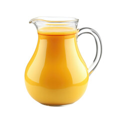 jug of orange juice on transparent or white background