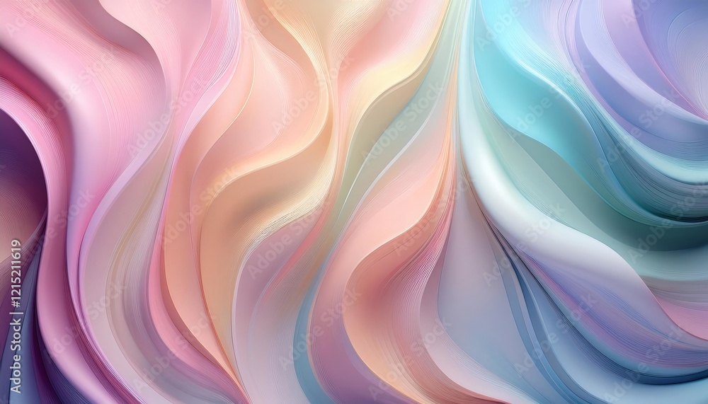 Aufkleber soft pastel colors blend together in a swirling abstract design, creating a visually appealing backg