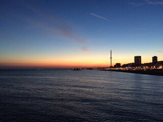 Brighton bathed in sunset