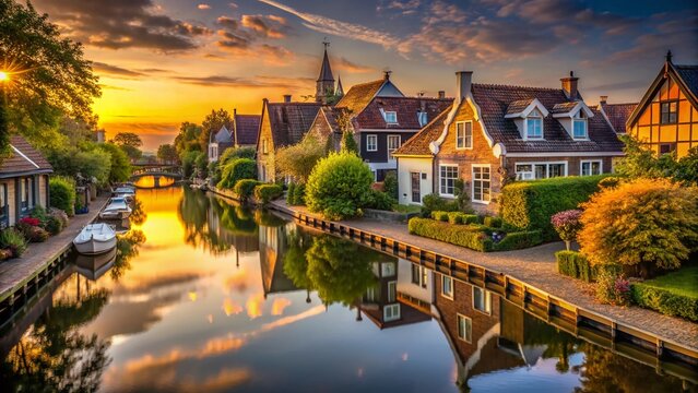 Picturesque Breukelen Village: Vecht River Houses & Charming Streets