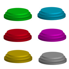 set of buttons