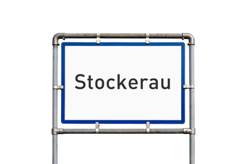 Ortseinfahrt, Schild, Stadt Stockerau, Österreich, (Symbolbild)