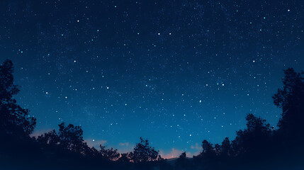Night sky with stars sparkling on black background