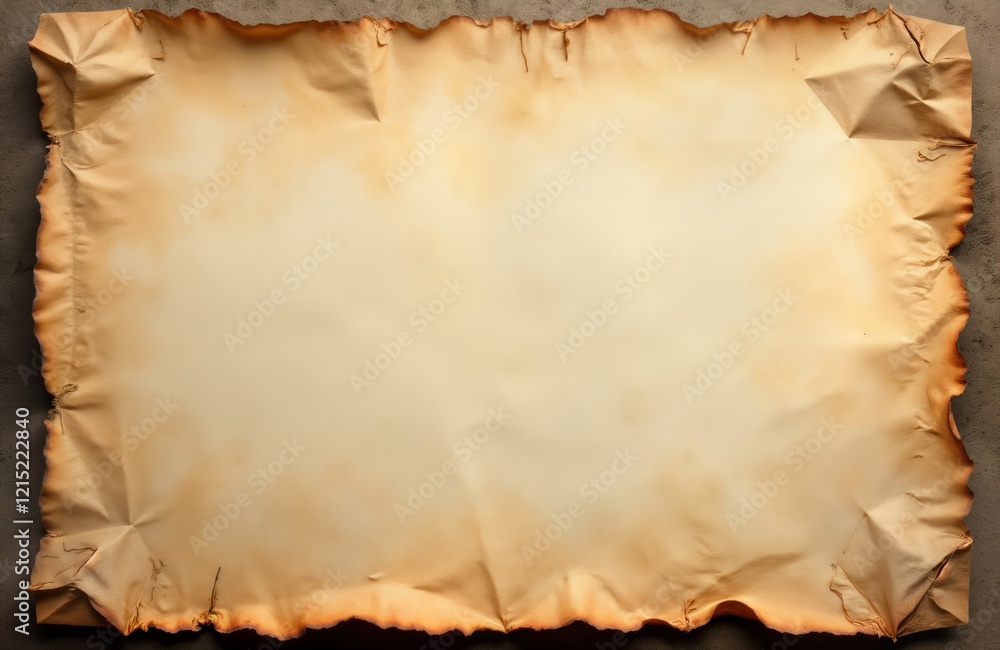 Poster aged paper texture with burnt edges. rustic, vintage look. empty surface ideal for design projects. 