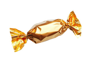 Isolated Golden Wrapped Candy