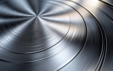 Brushed aluminum texture with sleek metallic shine, close-up