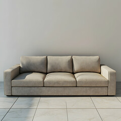 Naklejka premium gray sofa with light gray background