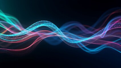 Obraz premium Abstract holographic lines background. Generative Ai. 