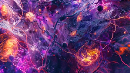 Fototapeta premium Digital representation of AI-powered brain research innovations.