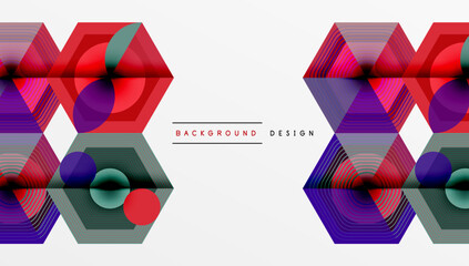Obraz premium Hexagons design geometric abstract background