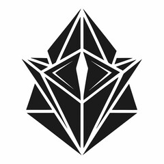 Silhouette geometric logo design