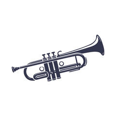 Naklejka premium Classic Trumpet Silhouette Vector