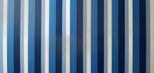 Closeup view of blue striped fabric. Textured design with vertical stripes in shades of blue, white. Seamless pattern. Suitable for textile design, fashion, interior design, background applications.