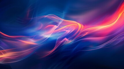 Abstract Colorful Swirls and Glowing Lines