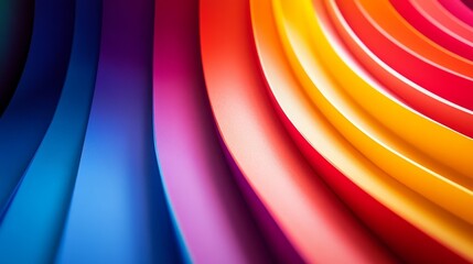 A colorful image of a rainbow with a yellow stripe