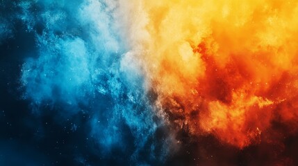 Fototapeta premium A colorful space background with blue and orange swirls