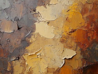 Abstract texture painting in warm earthy tones