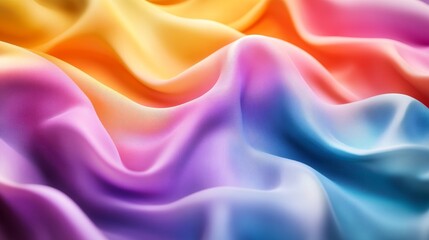 Obraz premium A colorful piece of fabric with a rainbow pattern