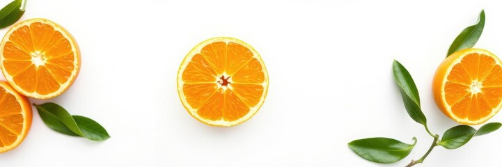 Fresh and vibrant Valencia orange isolated on a white background, healthy eating, culinary