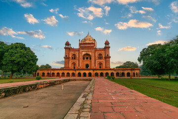 A dramatic cloud and View Of Safdarjang Tomb, New Delhi, India