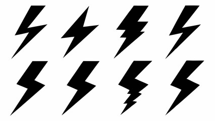 A repeating pattern of simple black lightning bolt icons.