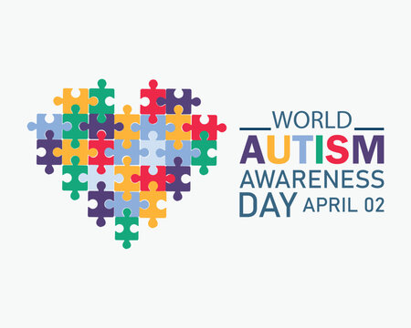 Vector illustration on the theme of World Autism awareness day observed each year on April 2nd across the globe.