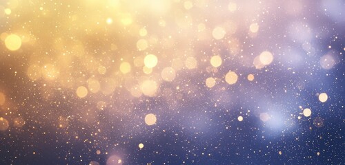 Fototapeta premium Grainy blurred light backdrop on a gold to periwinkle gradient